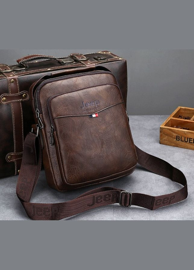 Чоловіча сумка планшетка еко шкіра темно-коричневий No Brand (301212099)