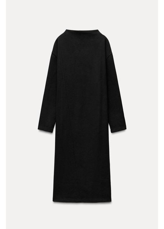 Чорна м’яка сукня міді Zara