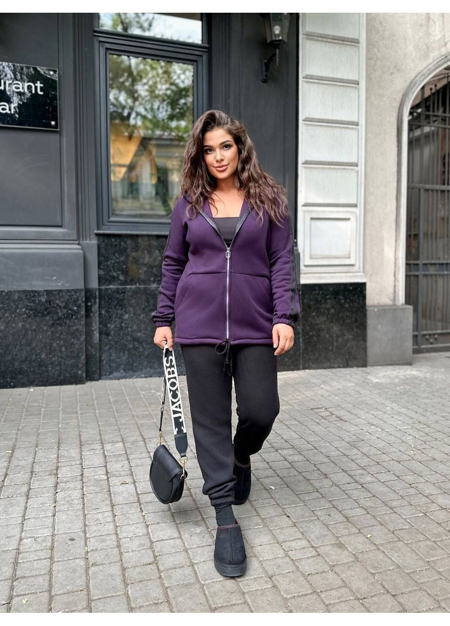 Костюм (толстовка, брюки), цвет Фиолетовый Fashion (362415595)