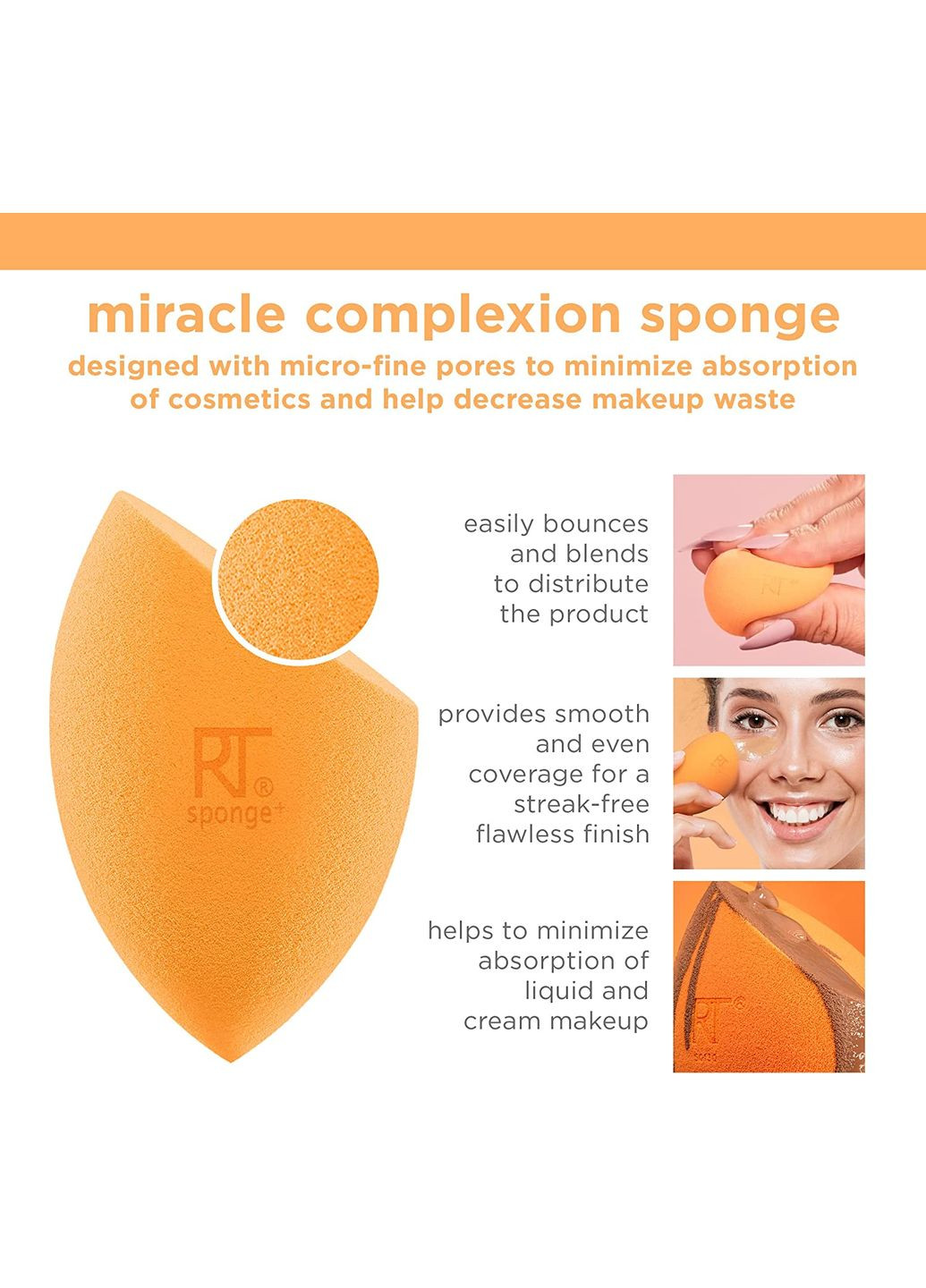 Спонж для макіяжу (Реал Технікс) Miracle Complexion Sponge (7х4.5 см) Real Techniques (278773731)