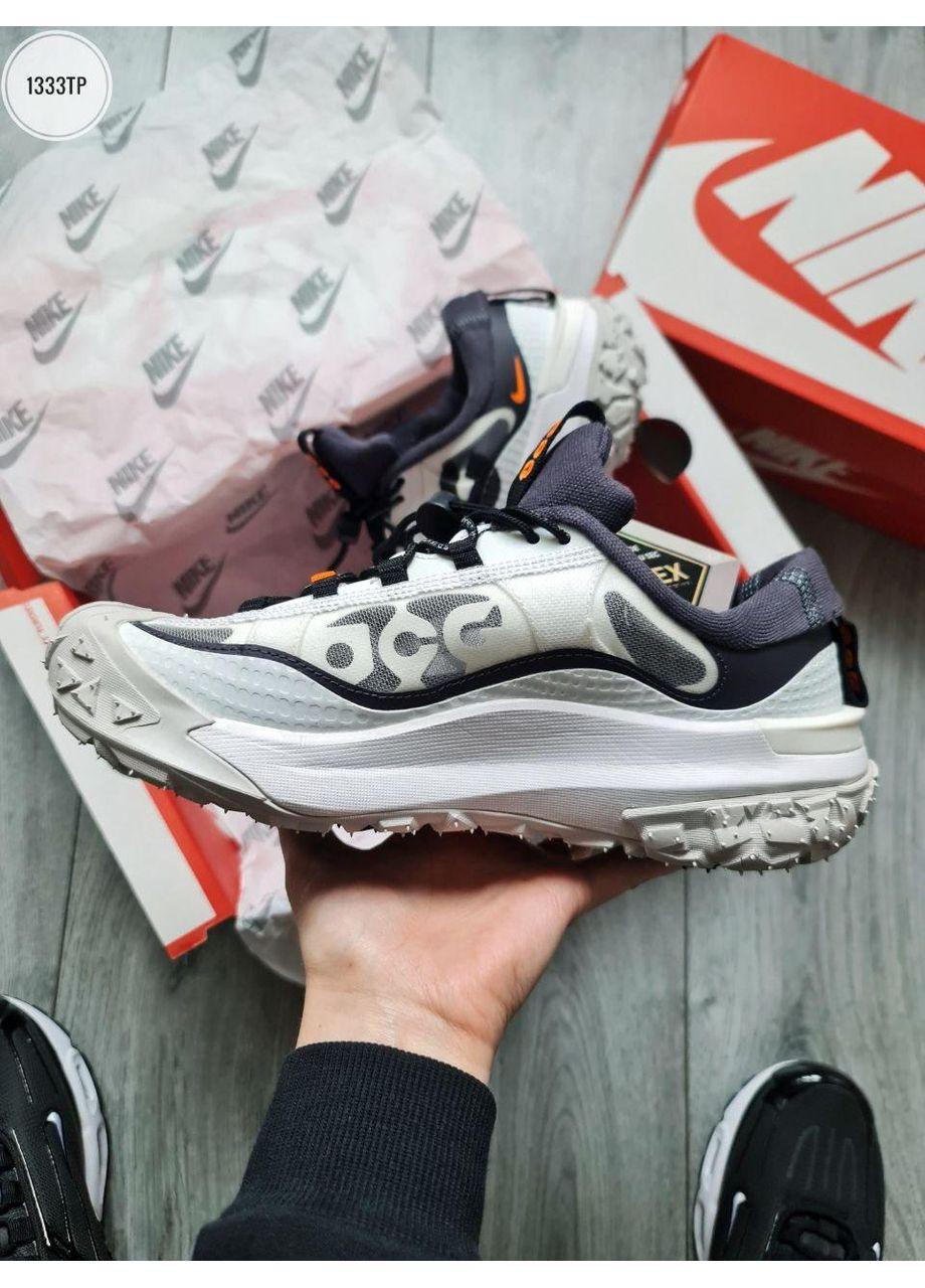 Белые демисезонные кроссовки мужские nike acg mountain fly 2 low white найк асж маунс флай No Brand