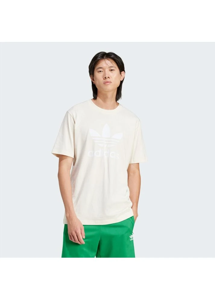 Бежевая футболка adicolor trefoil beige iu2367 adidas