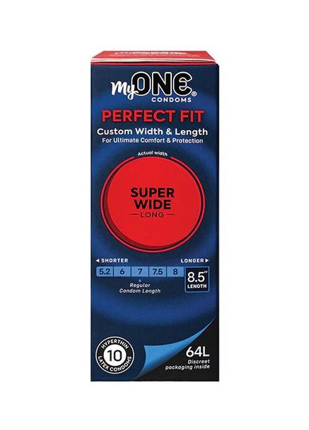 Презервативи MyONE Super Wide & Long 10 шт, картонна коробка One (371880495)