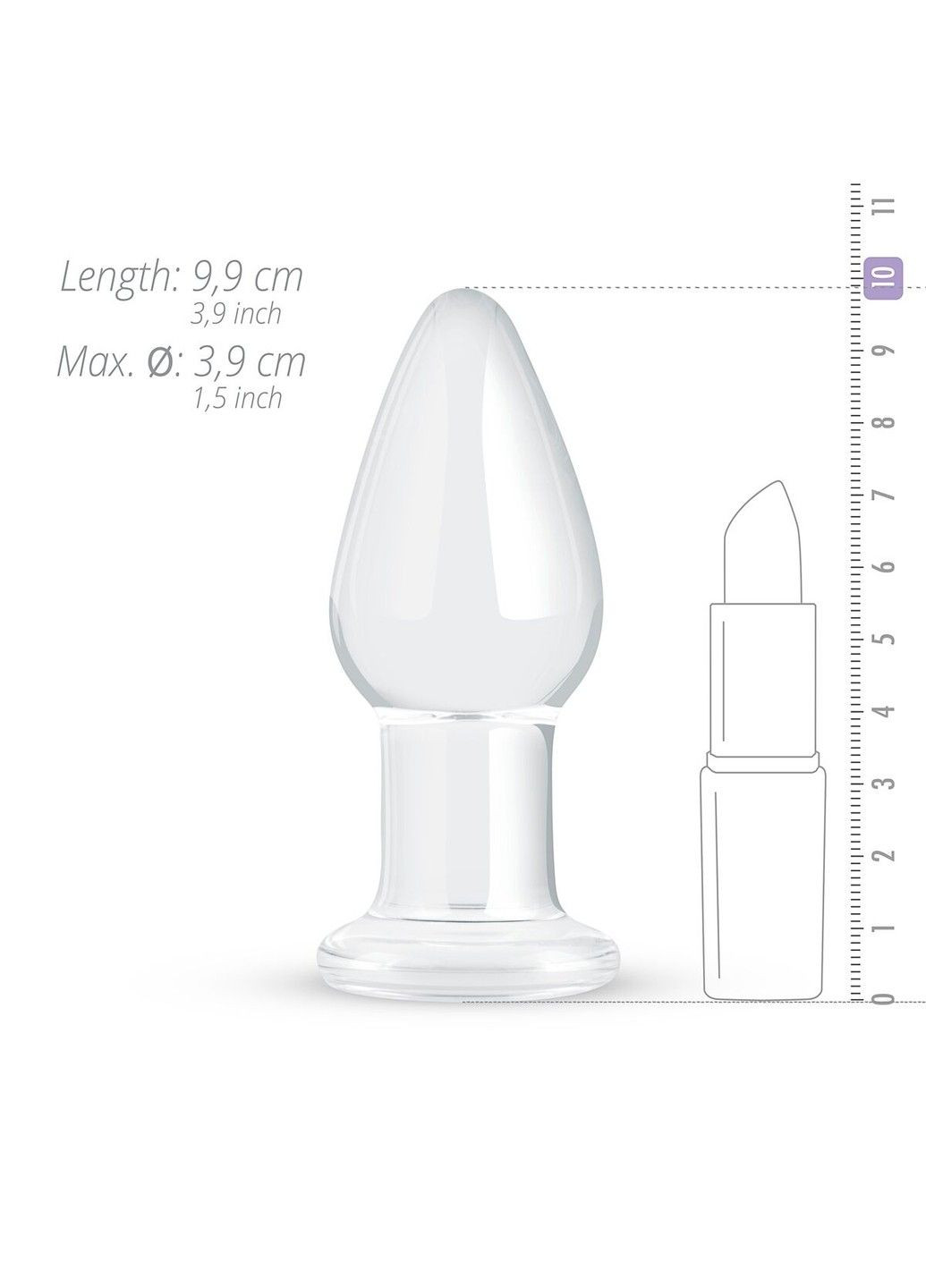 Скляна анальна пробка Glass Buttplug No. 24 Gildo (298473751)