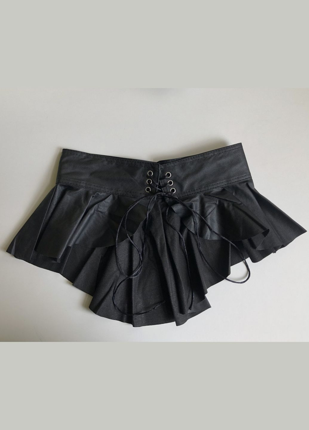 Широкий пояс-баска ремень ремешок поясок на шнуровке One Size черный (16-12) No Brand (308999912)