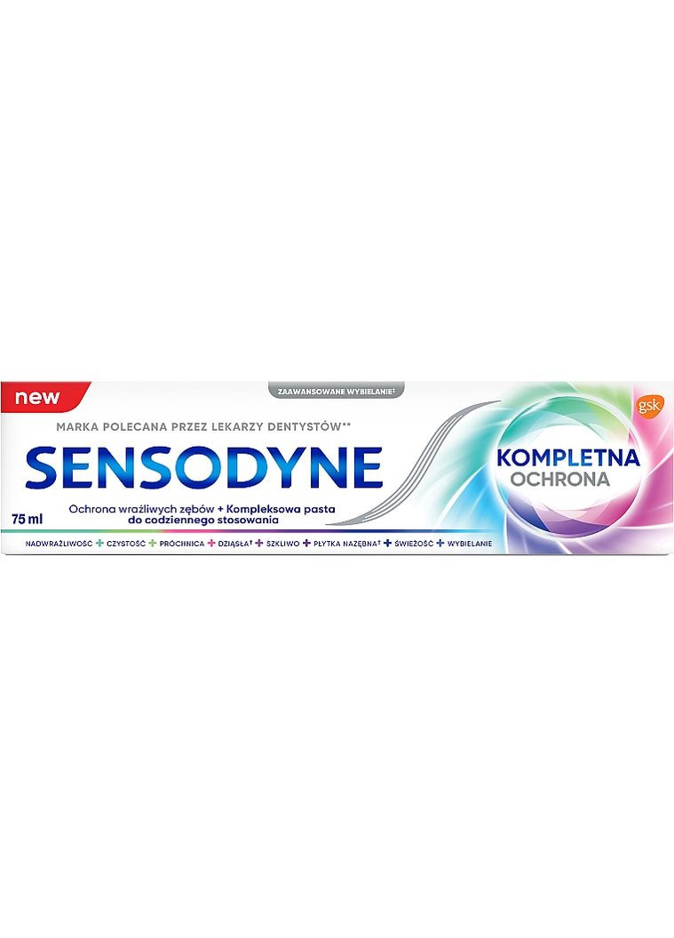 Зубна паста "Комплексний захист+" Complete Protection+ Toothpaste 75ml (1142323-143055) Sensodyne (368603968)