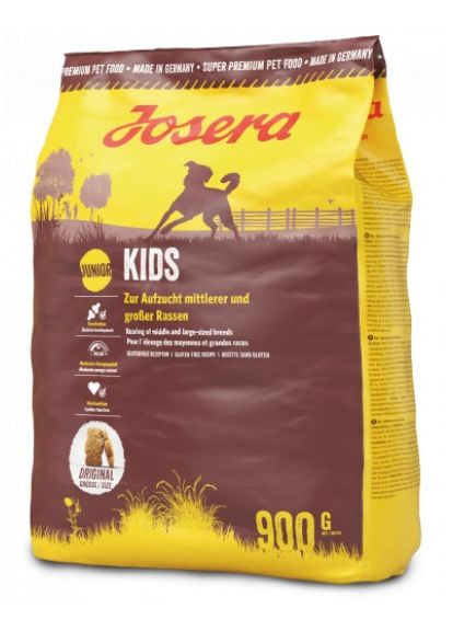 Сухий корм для цуценят і юніорів середніх і великих порід Kids 0,9 кг Josera (338561234)