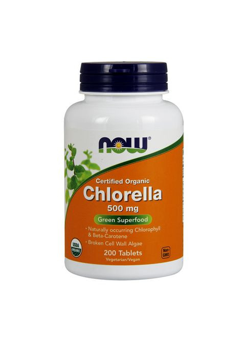 Натуральна добавка Chlorella 500 mg, 200 таблеток Now (334707222)