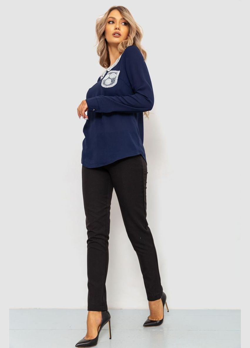 Тёмно-синяя блуза женская, цвет темно-синий, Ager