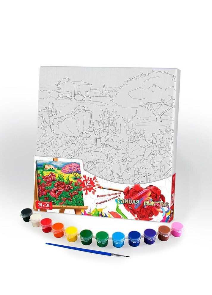 Картина роспись на холсте Пейзаж 31х31см (PX-05-10) Danko Toys (365543808)