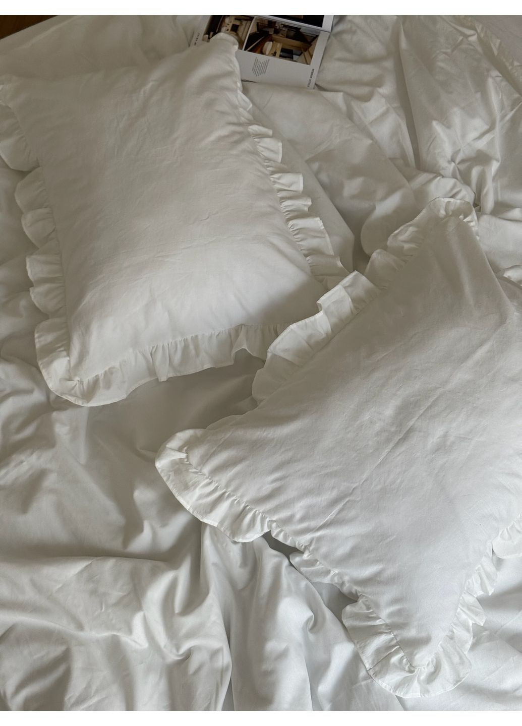 Постельное белье Вареный хлопок Полутораспальный IN.HOME_UA варена бавовна з Рюшами (349446643)