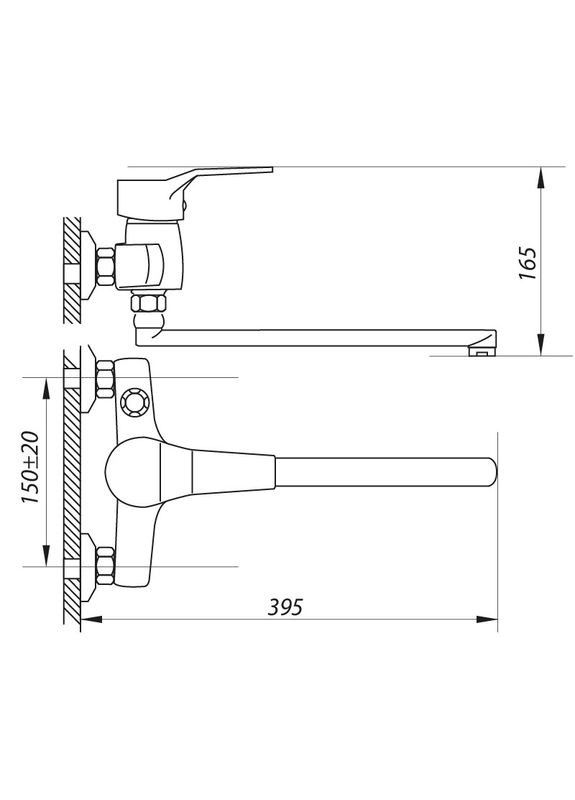Смеситель для ванны NEO 183 (ZX0413) Zerix (322005547)