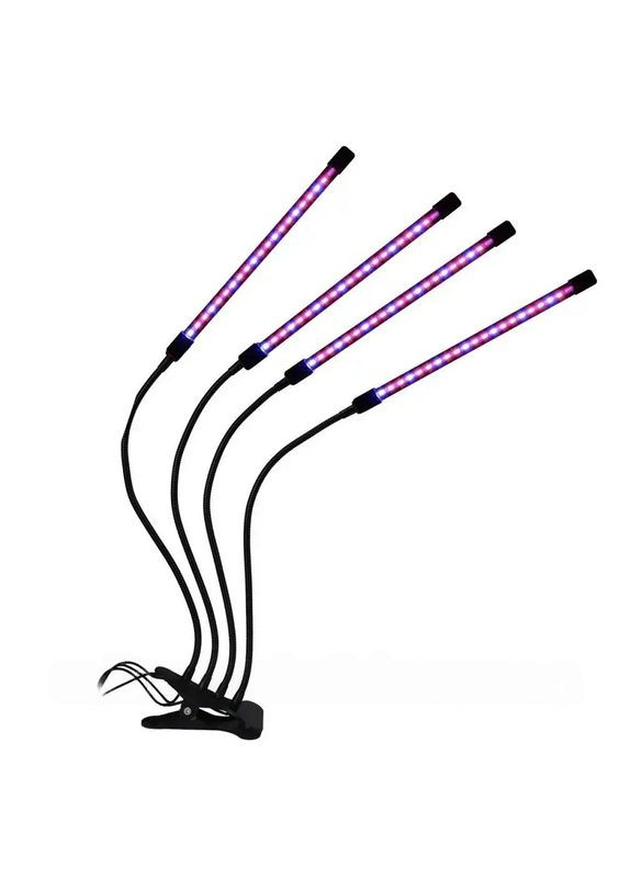 Фитолампа светодиодная для роста растений Plant Grow Light 7819 USB фитосветильник лампа для рассады с таймером Черный No Brand (315397185)