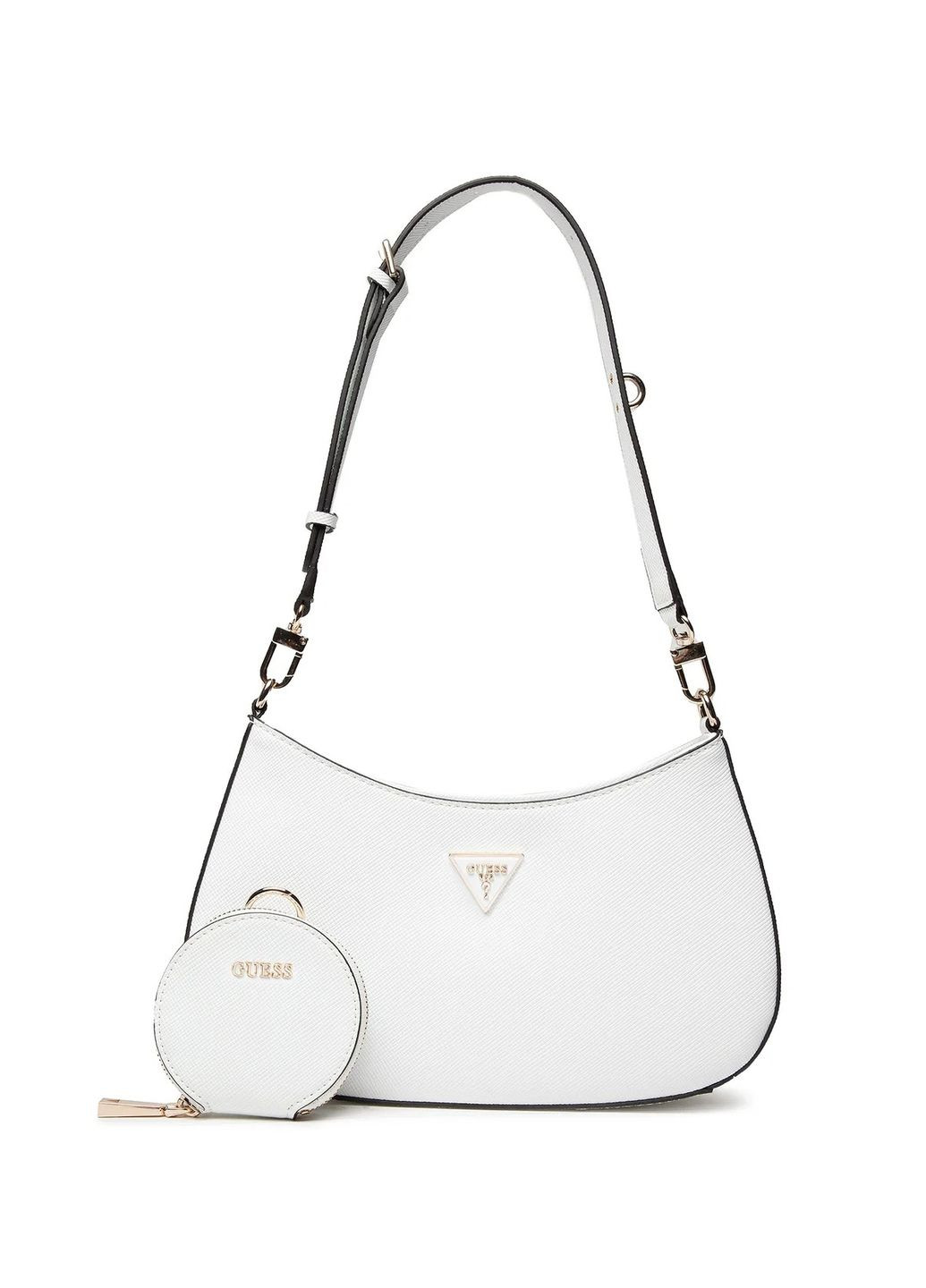 Женская сумка багет GUESS белая No Brand (303322977)