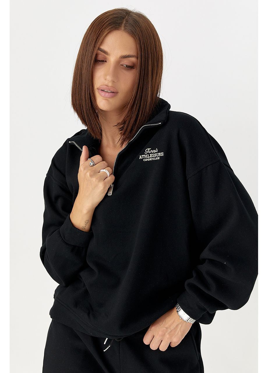 Женский спортивный костюм с плюшевым начесом - темно-коричневый цвет Lurex (353306306)