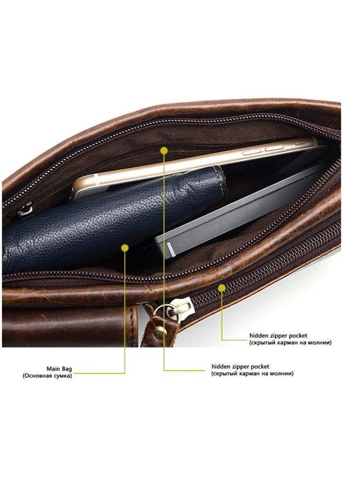 Поясна cумка чоловіча 14897 Коричнева Vintage (366880834)