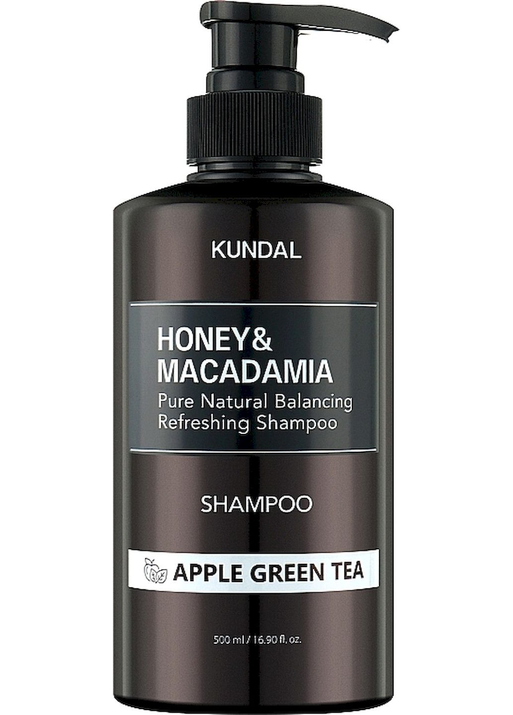Бессульфатный шампунь Honey & Macadamia Nature Shampoo Apple Green Tea яблоко-зеленый чай, 500 мл Kundal (292790325)