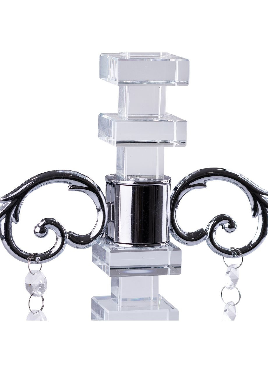 Подсвечник канделябр стеклянный на три свечи 41 см TS Kitchen (315637556)