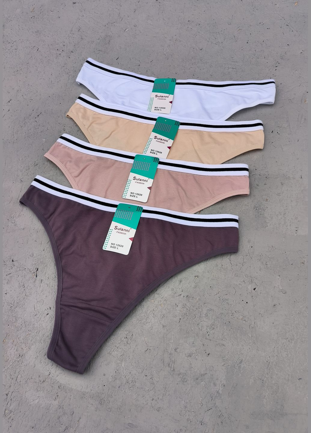 Набір 4 шт якісні бавовняні трусики стрінги Sulanni (334884367)