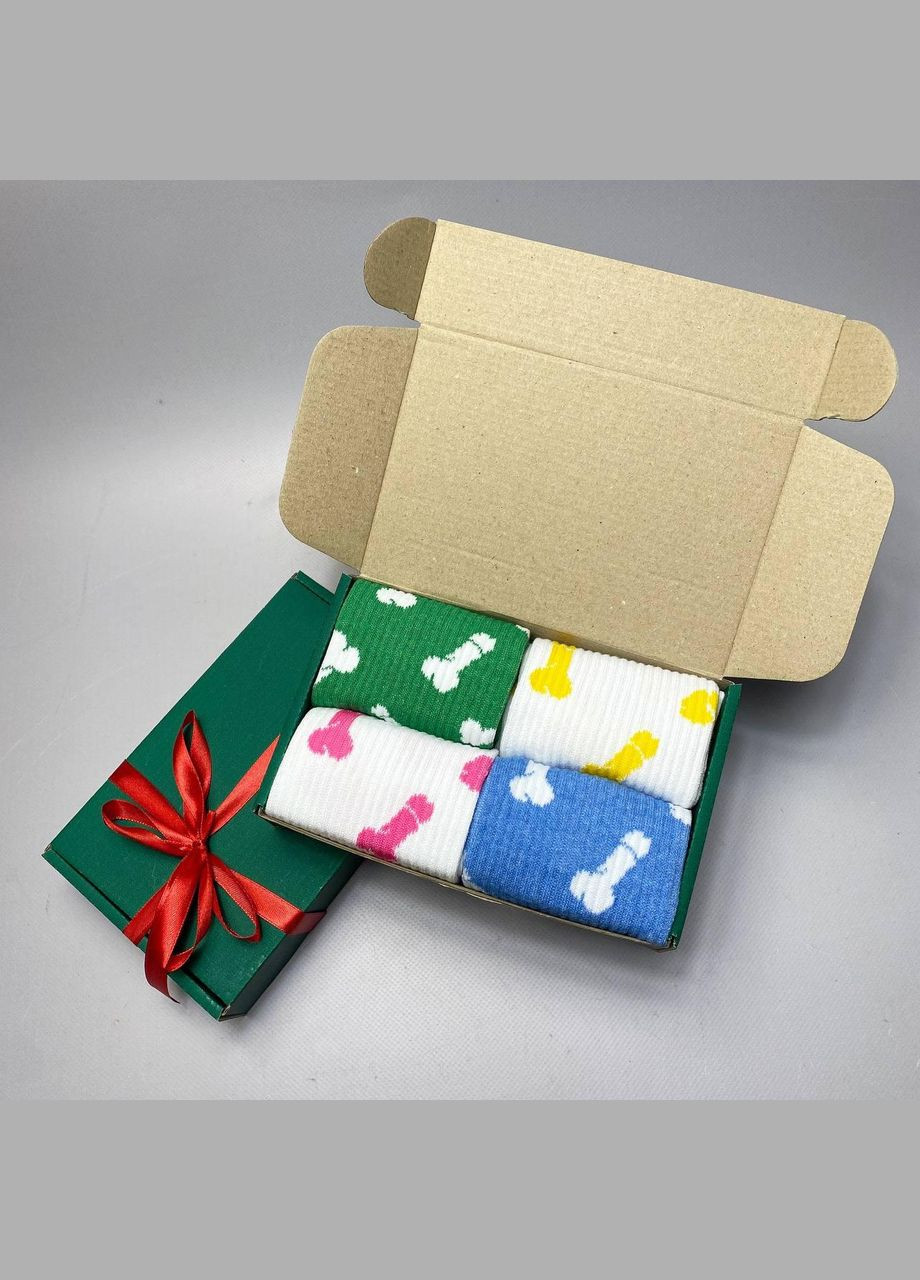 Комбіновані бокс жіночих високих шкарпеток 36-41 на 4 пари весна-осінь Vakko (308336824)