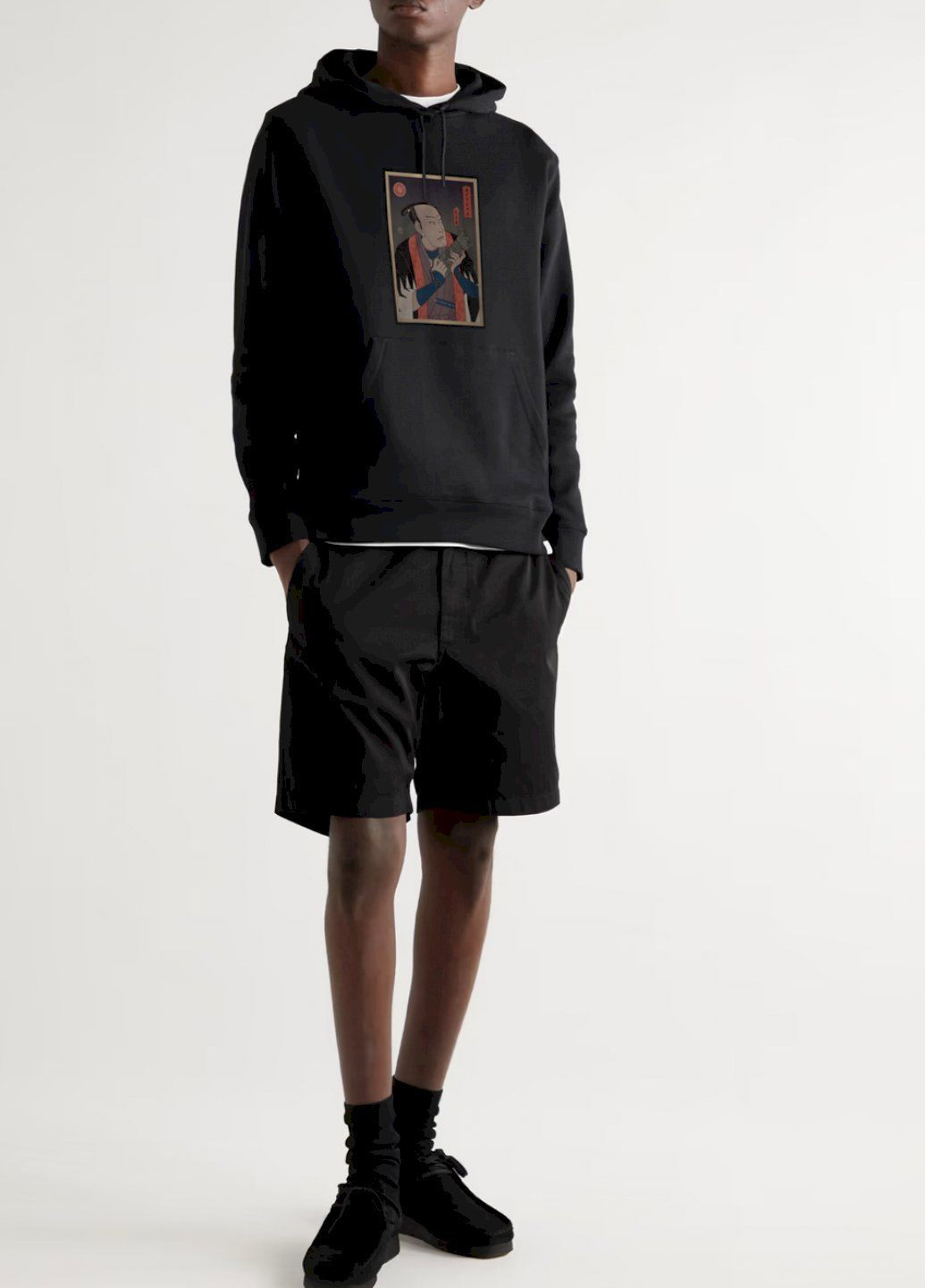 Чорний худі чоловіча чорна з флісом YAPPI малюнок (305003894)