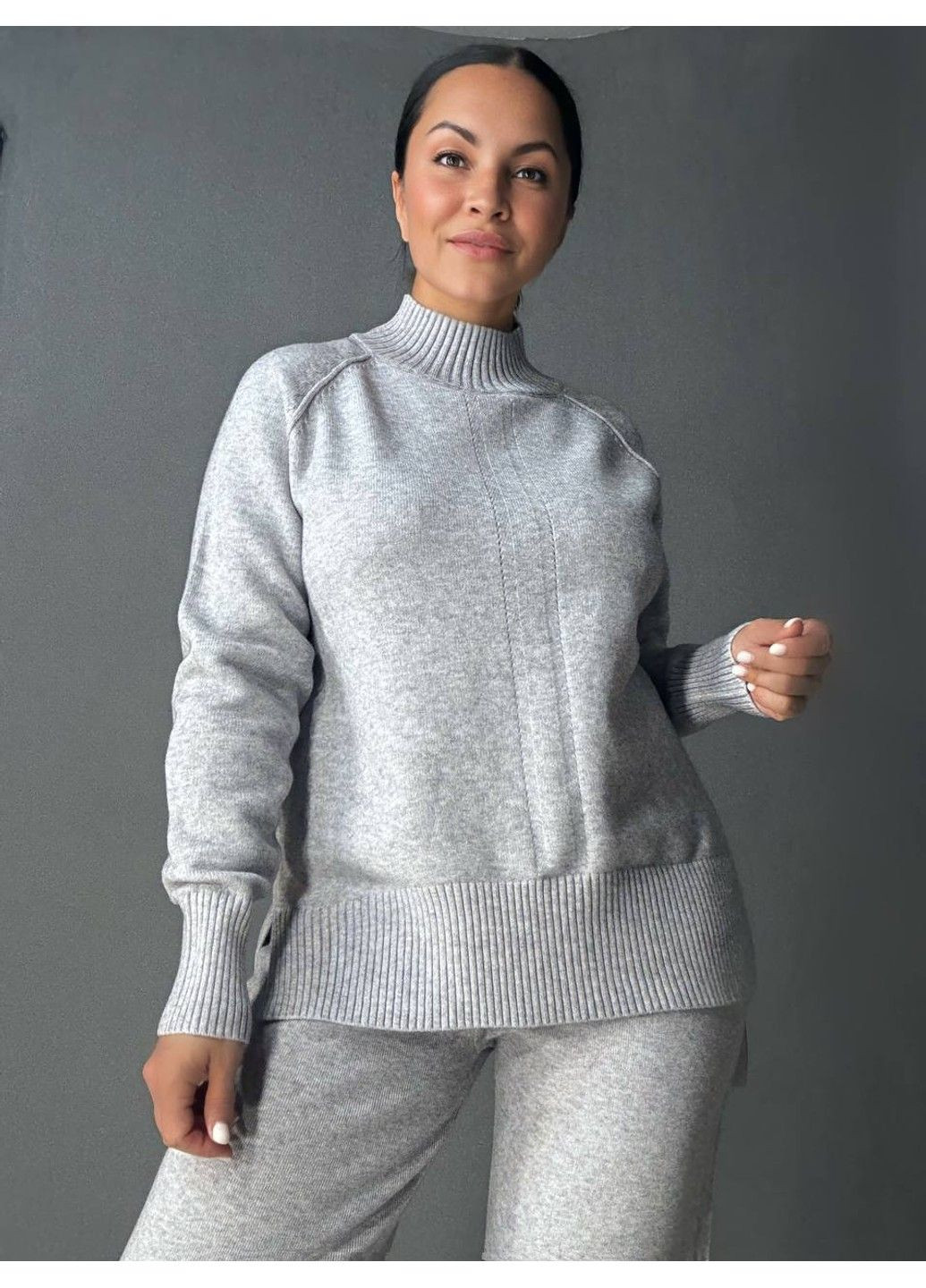 Костюм жіночий 6841-8636 светр з брюками палаццо оверсайз в’язаний Accorddream (358052236)