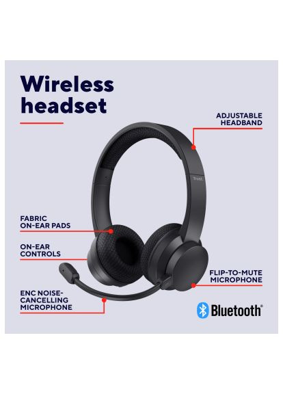 Наушники (25463) Trust Ayda Wireless ENC Black (366517474)