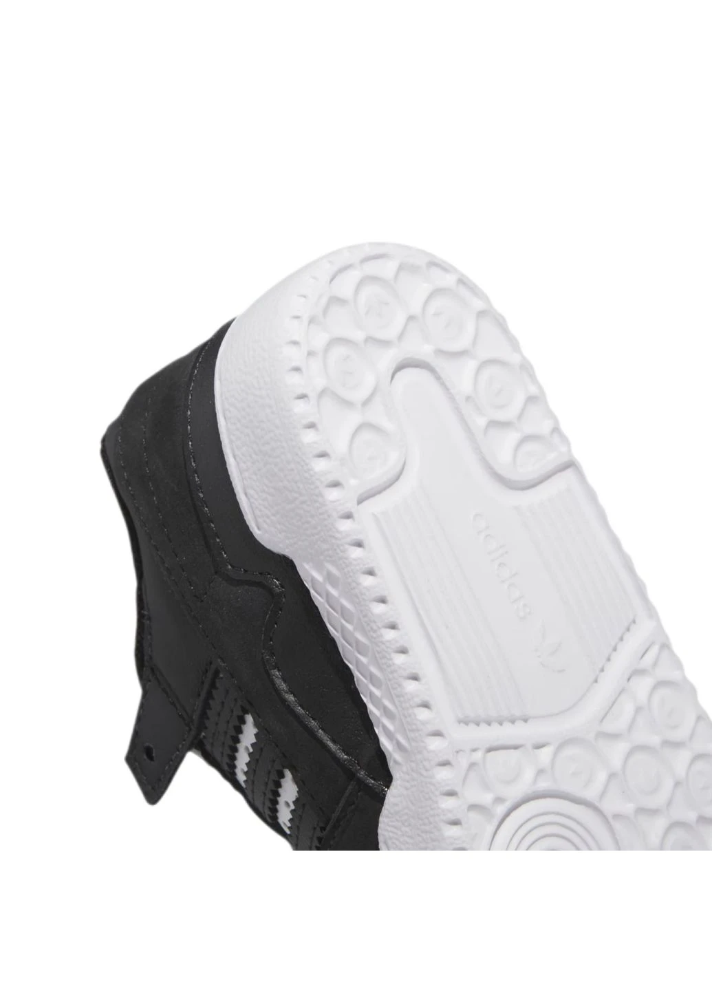 Черные всесезон детские кроссовки на резиках forum low adidas