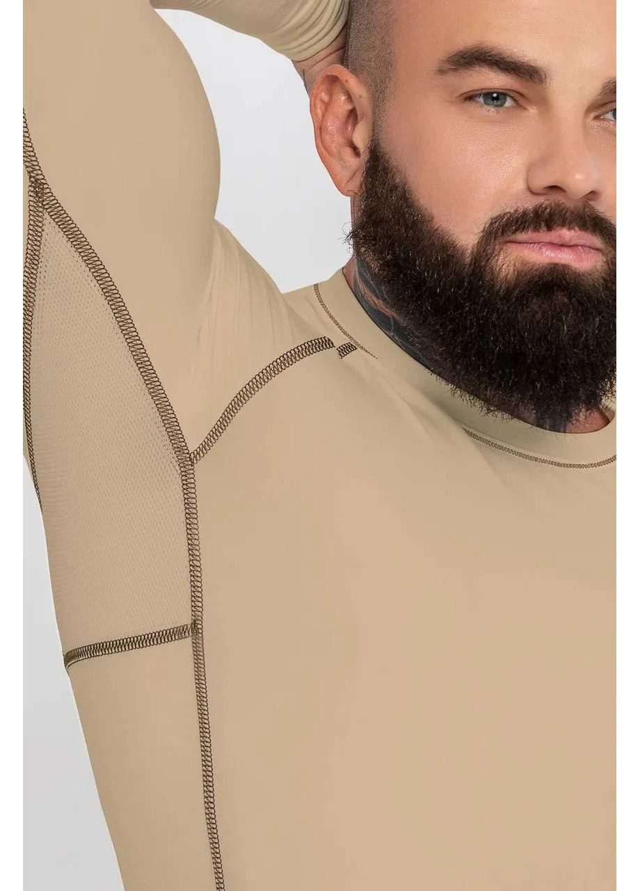 Термофутболка для мужчин CARPATHIAN микрополиэстер/эластан (-16°C) бежева TOTALFIT (361117397)