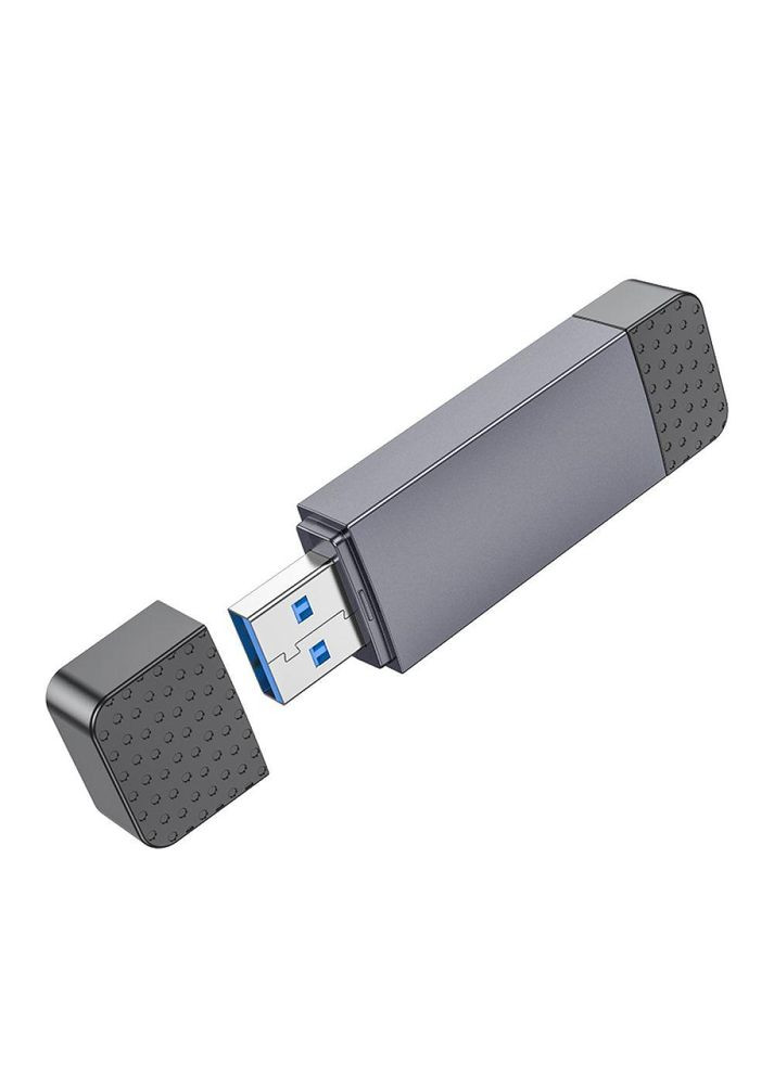 Кардридер — зчитувач карт пам'яті HB45 Spirit 2in-1 — Type-C і USB 3.0 Hoco (294205948)