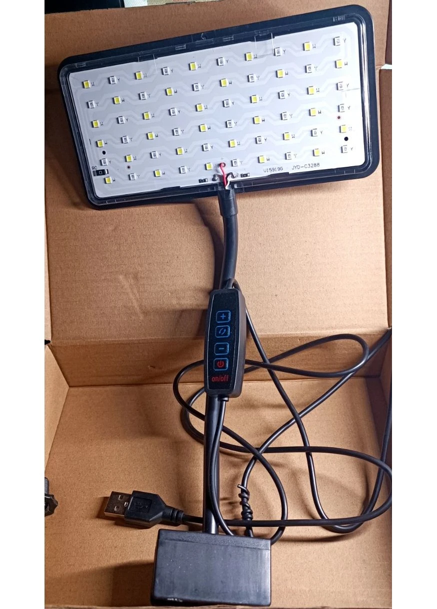 LED світильник чорний з дімером, 0.65-9 W (16/27 см), гнучка ніжка, кут нахилу 360 градусів, біло-синє світло, 3 режими, No Brand (401960802)