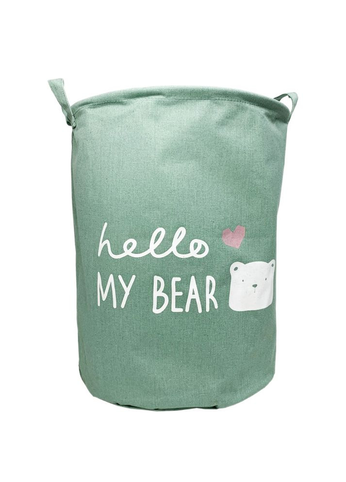 Кошик для іграшок "Hello my bear" колір зелений ЦБ-00228556 Megazayka (282924772)