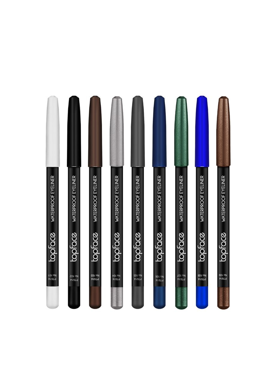 Олівець для очей водостійкий Waterproof Eyeliner PT614 № 109 Темно-коричневий TopFace (330128490)