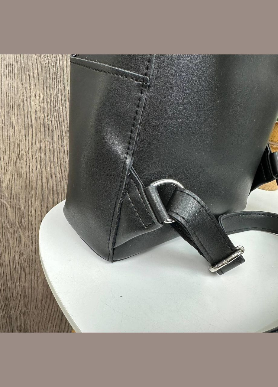 Жіночий міні рюкзак прогулянковий чорний білий No Brand (301083368)