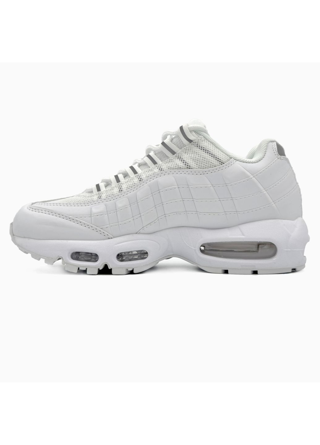 Білі Осінні кросівки чоловічі nike air max 95 white reflective найк аір макс 95 No Brand