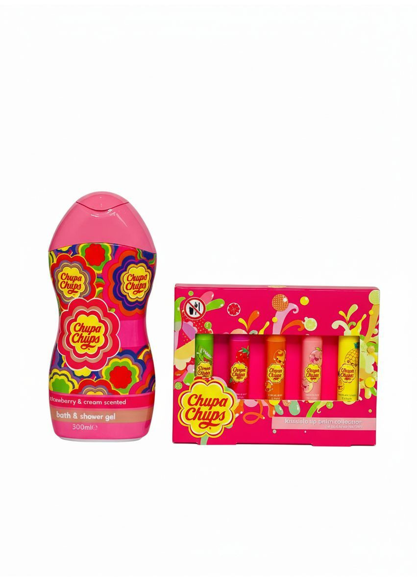 Набор косметики — гель для душа и бальзамы для губ. Chupa Chups (363317751)