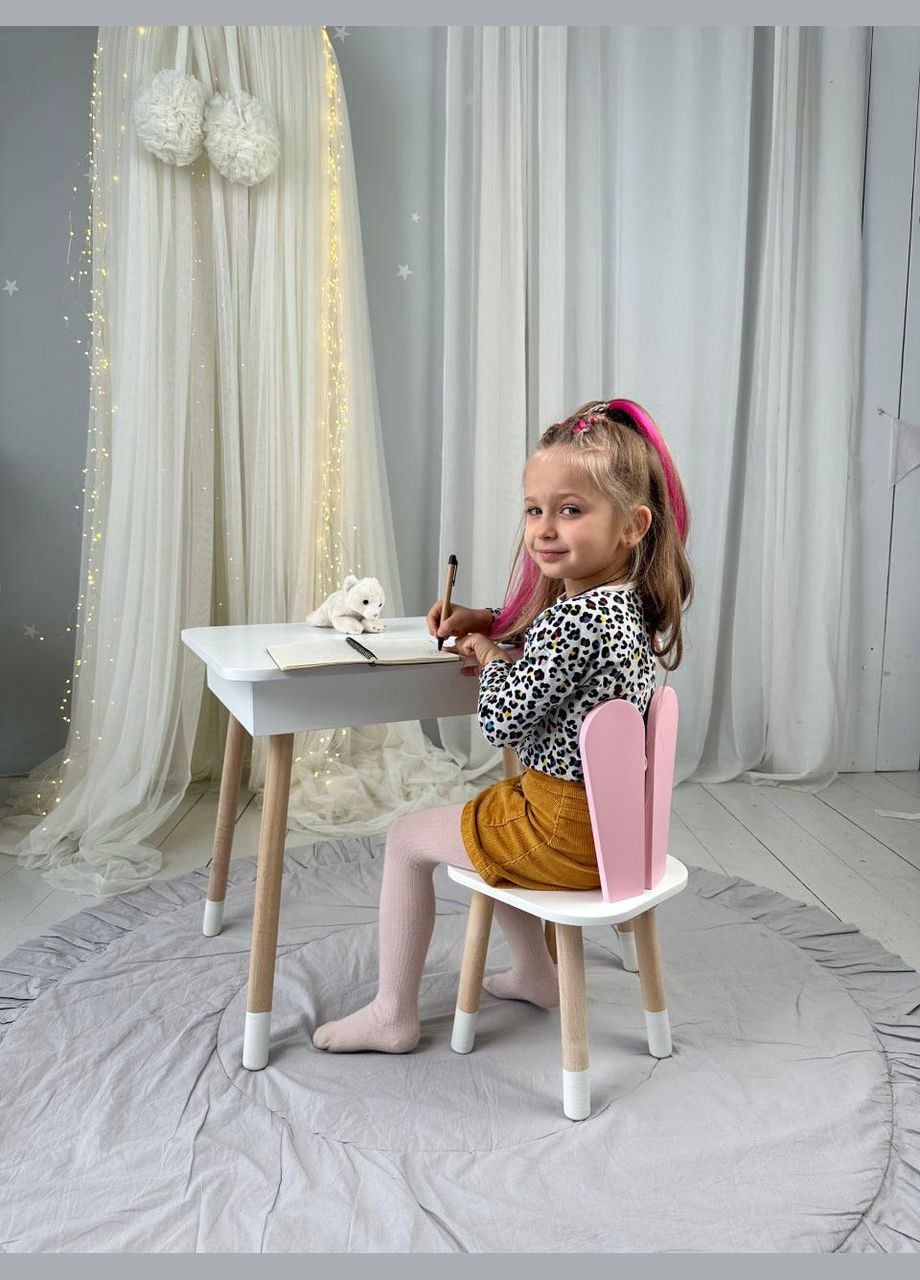 Дитячий столик і стільчик. Столик із шухлядою для олівців і розмальовок No Brand (323223320)