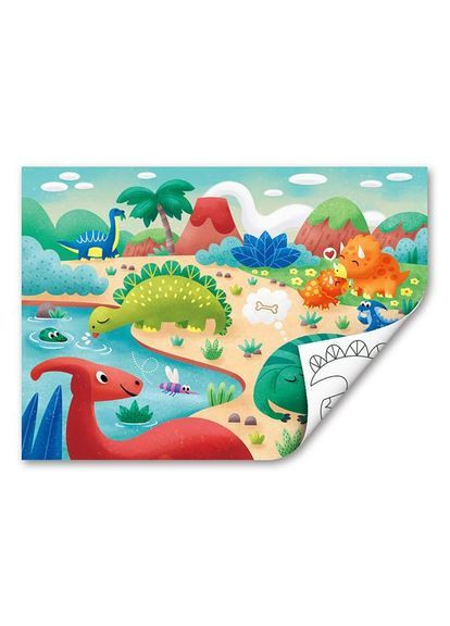 Пазл Динозаври з розмальовкою, 24 елементи () Hape E1641 (370499034)