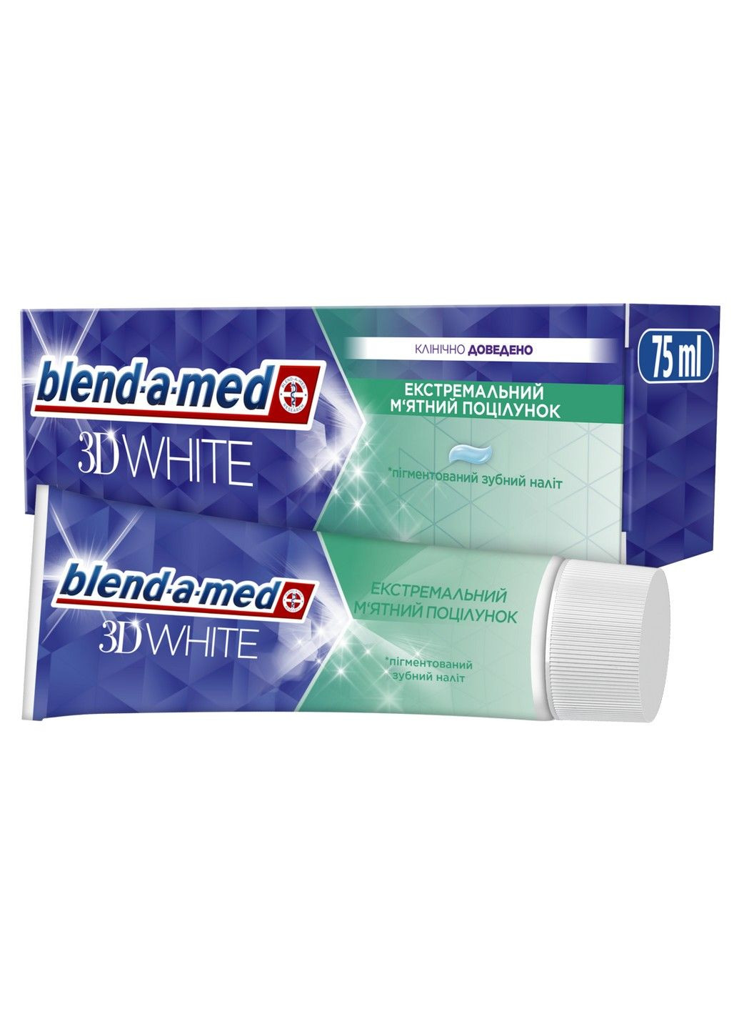 Зубна паста 3D White М'ятний поцілунок 75 мл Blend-a-Med (304558972)