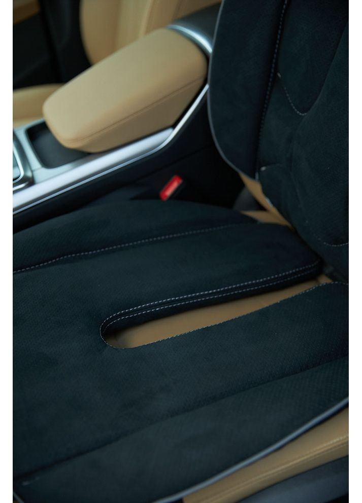 Топовый комплект из натуральной алькантары Ekkoseat 3. Черный. AV-123AL-101 Ekko Seat (353718832)