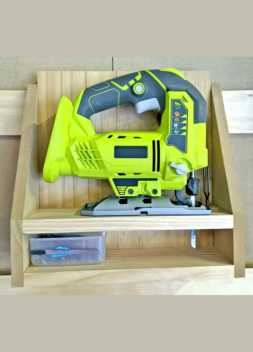 Полиця-органайзер для електролобзика з дерева Хіткот бланже (ЕЛЗ-000501) No Brand (328912107)