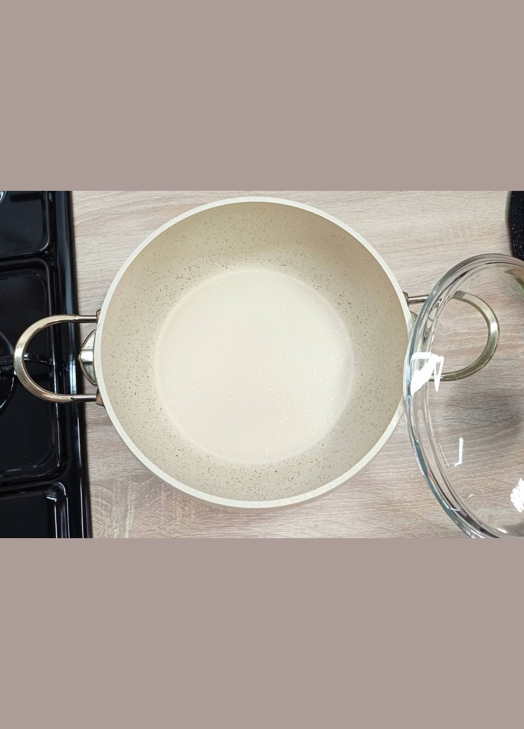 Кастрюля O.M.S. Collection 3141 с гранитным покрытием с крышкой 20 см 2,5 л Слоновая кость (Турция) No Brand (317185929)