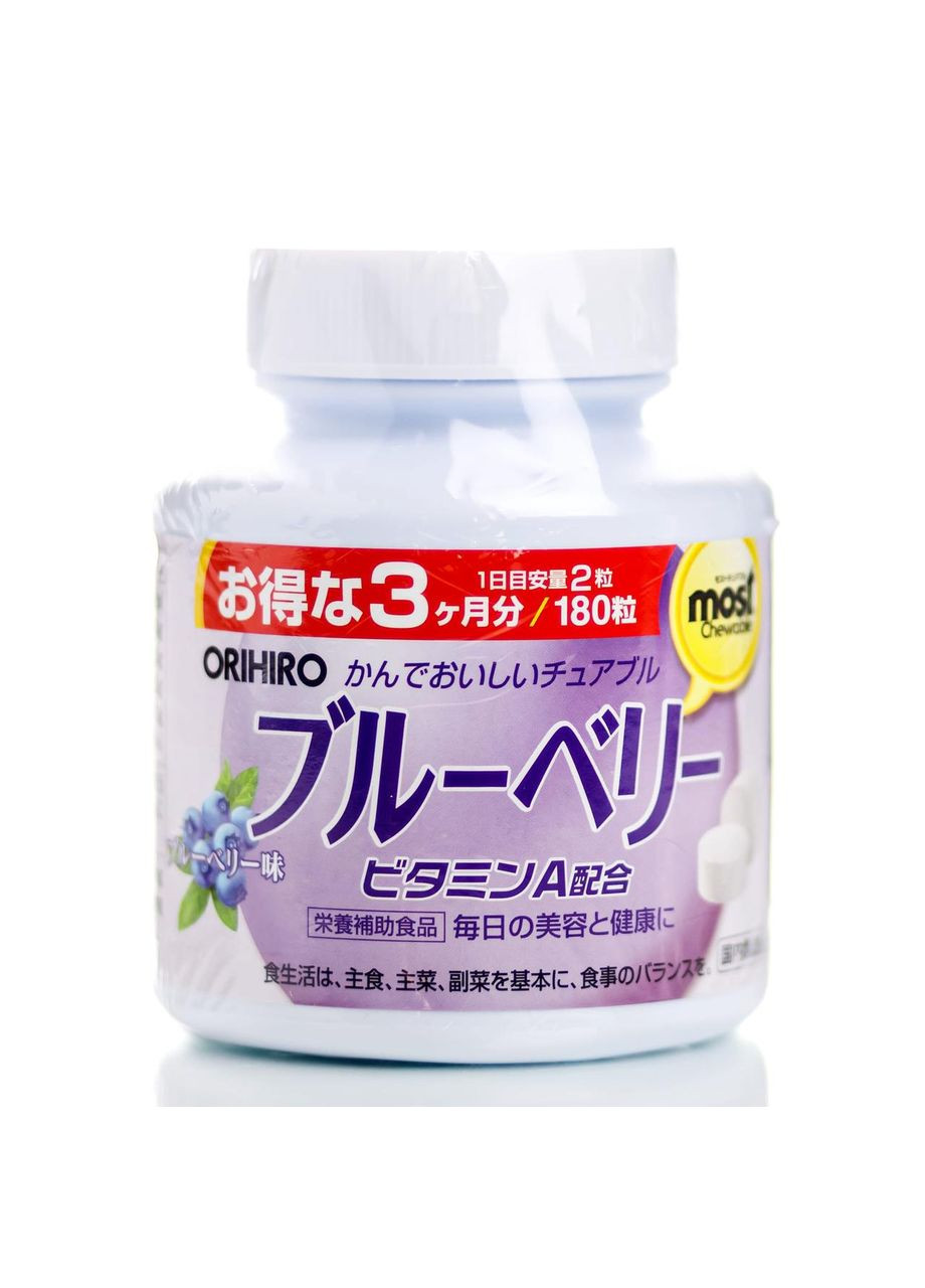 Жевательные витамины для зрения с витамином А и черникой Blueberries Orihiro (372596425)