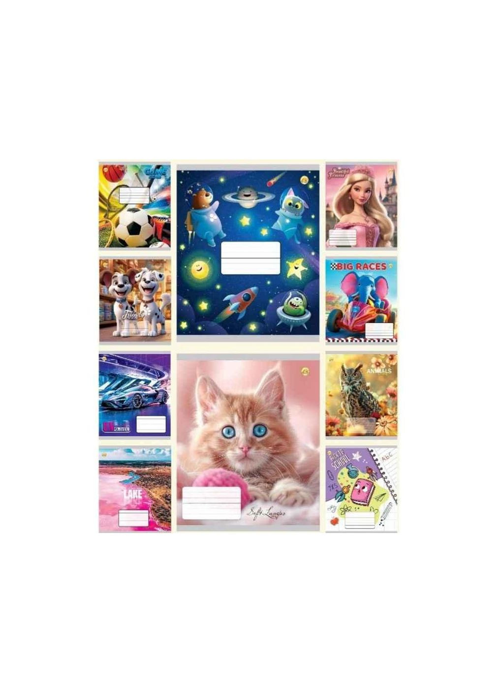 Зошит в клітинку 12арк. 25шт/уп Тверда Мікс 1 ТА51100 ТМ Тетрада (339100357)