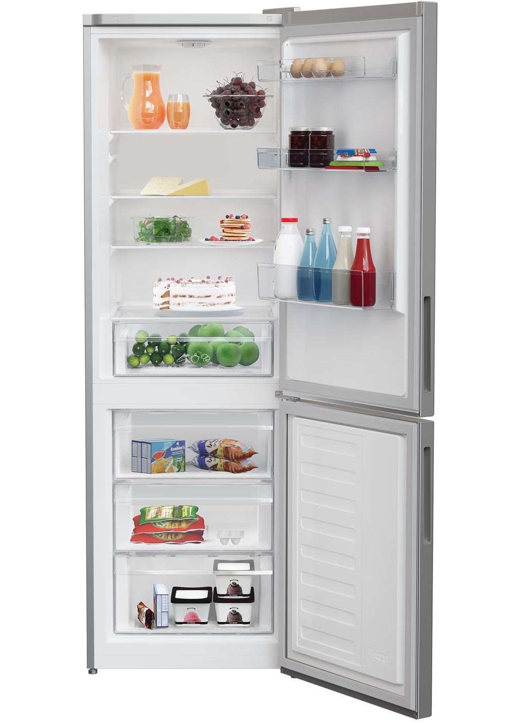 Холодильник INKS1361S4E з нижн. мороз., 185x60х67, холод.відд.-223л, мороз.відд.-120л, 2дв., А++, ST, Indesit