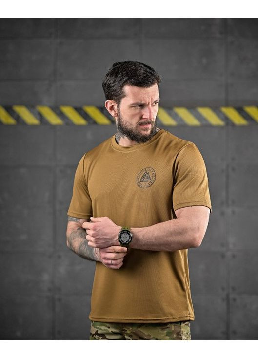 Тактическая мужская футболка Руны койот No Brand (358203763)