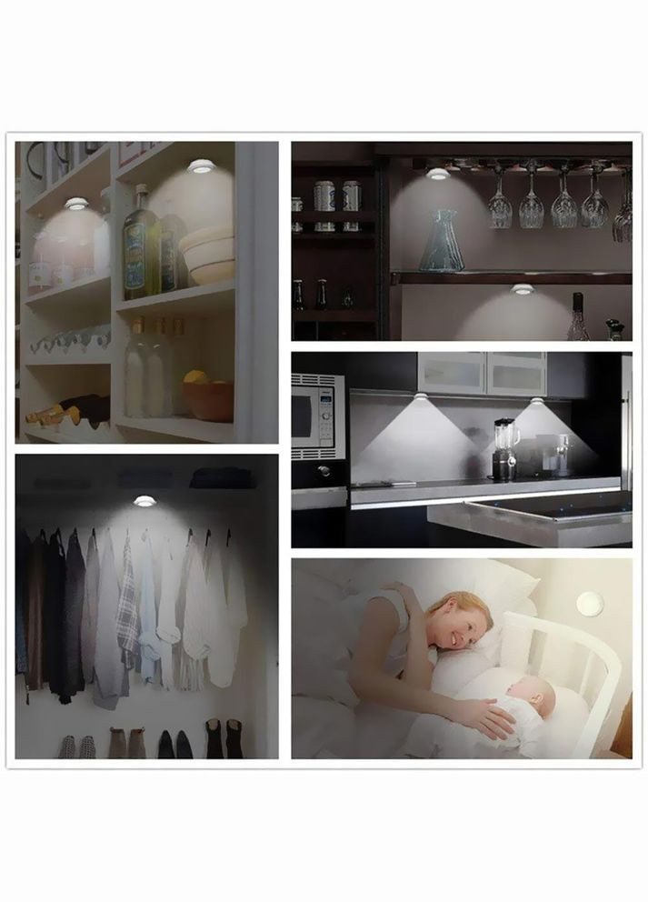 Удобный светодиодный ночник с пультом управления белый свет (OK0038_1) No Brand (315885373)