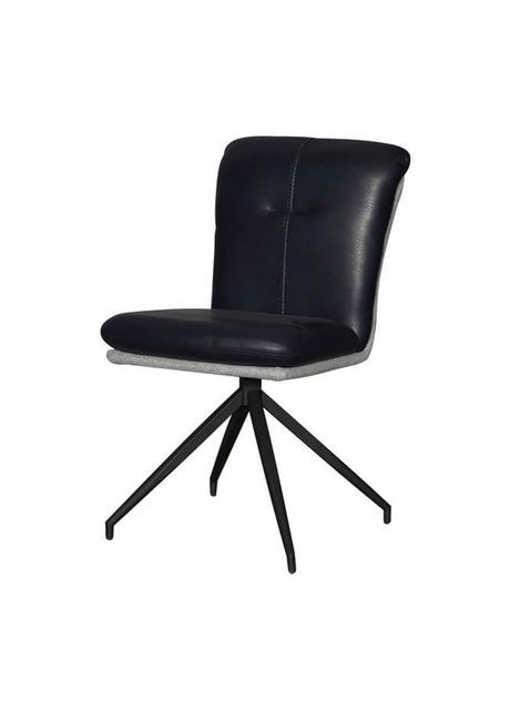 Стілець Софт метал сидіння екошкіра 625x490x870 сіро-синій Prestol (372178829)