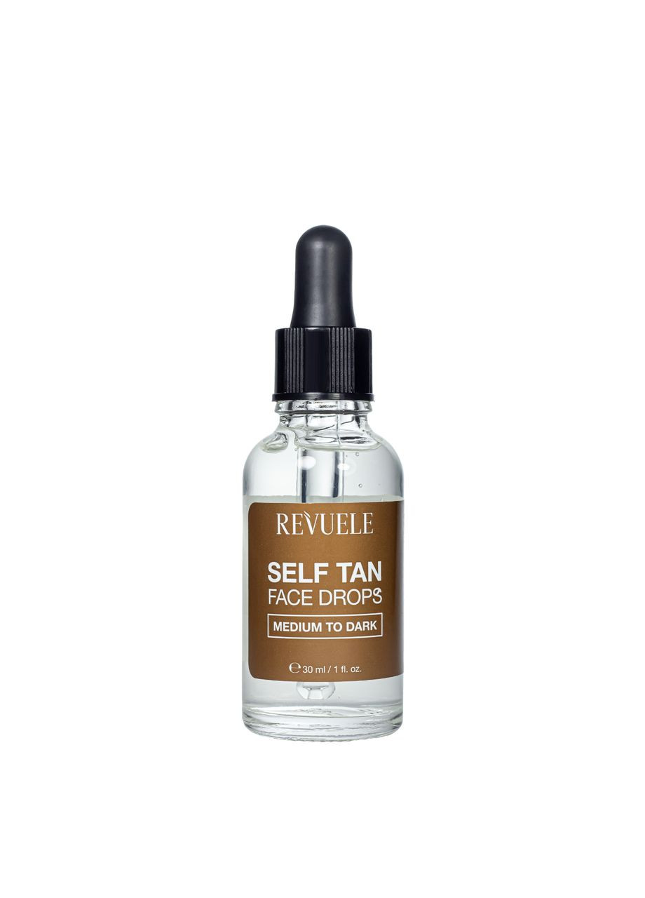 Автозасмага для обличчя Salf Tan Face Drop Medium to Dark, 30 мл REVUELE (302727848)