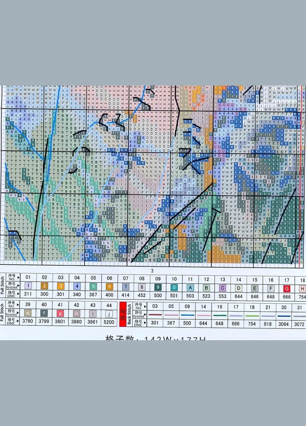 Набор для вышивания по нанесённой на канву схеме "Listen to the quiet ".AIDA 14CT printed, 33*40 см Joy Sunday (313612991)